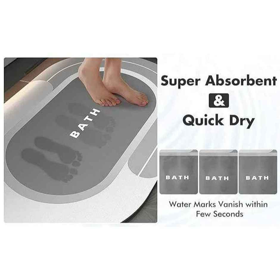 Status Anti- Skid Silicon Bath Mat | 38 x 58 cm | Love Home