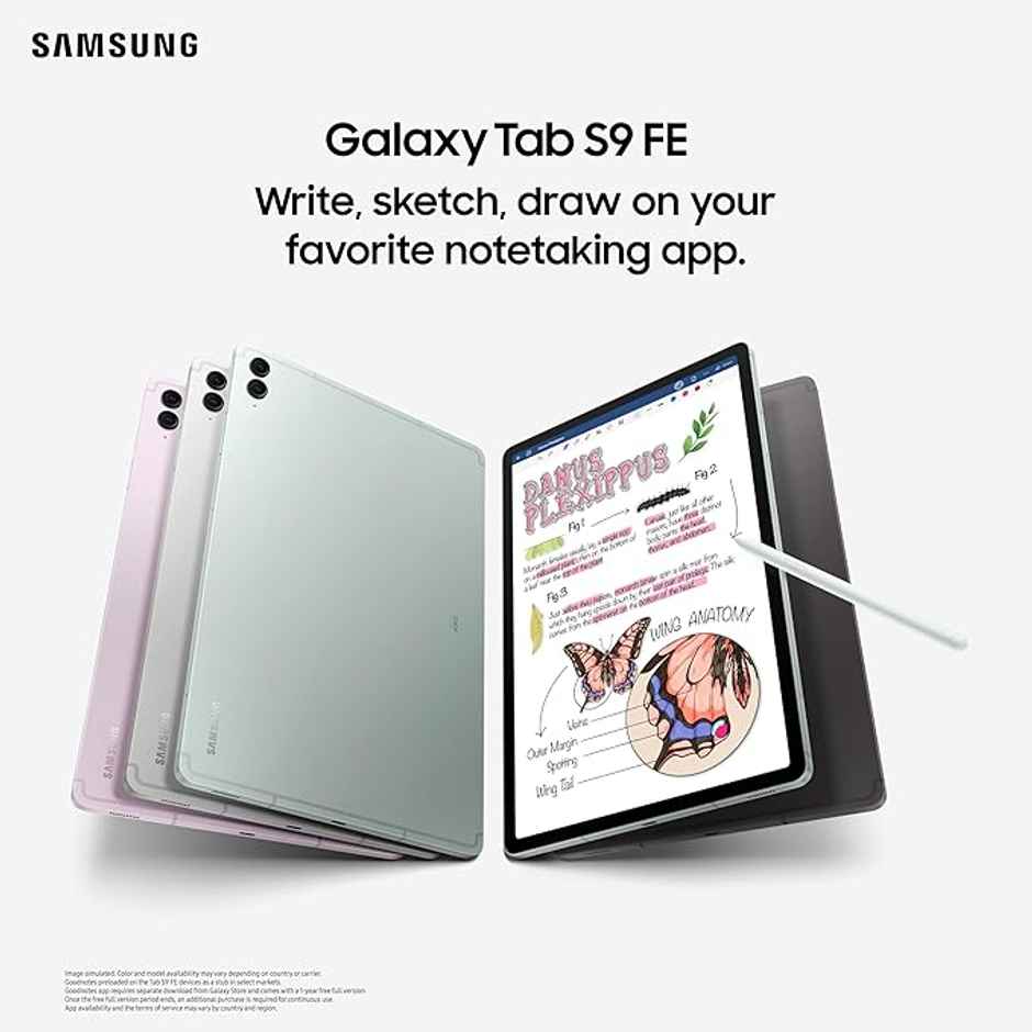 Samsung Galaxy Tab S9 FE|10.9" Display|6GB RAM|128 GB ROM Expandable|Wi-Fi |S Pen| IP68|Gray