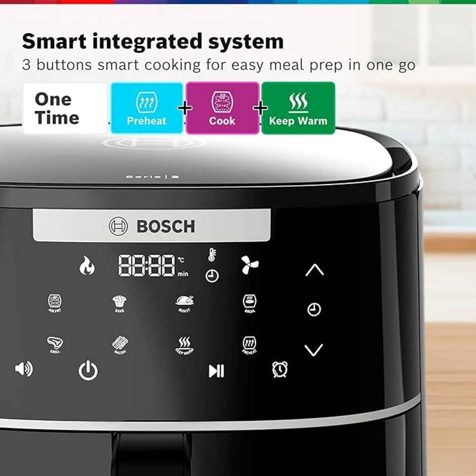 Bosch Cripsmaxx Air Fryer 4L | Touch Panel, Smart Integrated System | MAF240B0IN