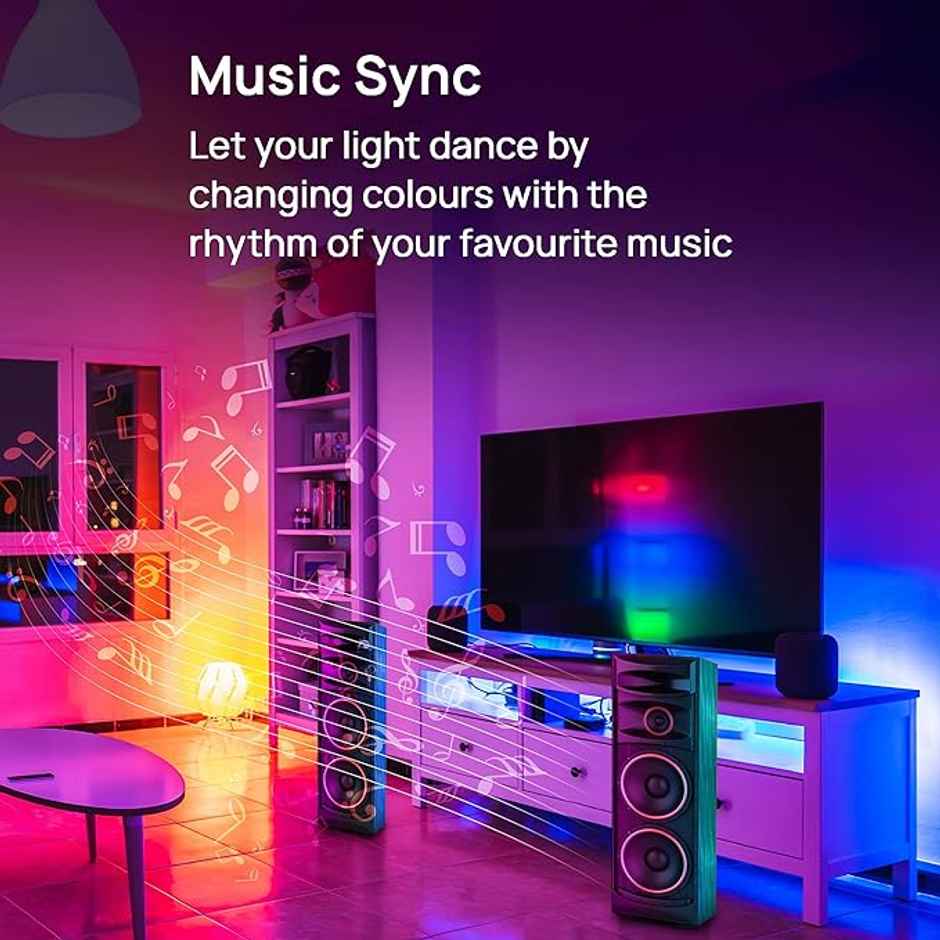 Wipro 9W E27 WiFi Smart LED Bulb, Compatible with Amazon Alexa & Google Assistant, Holder Type-Spiral