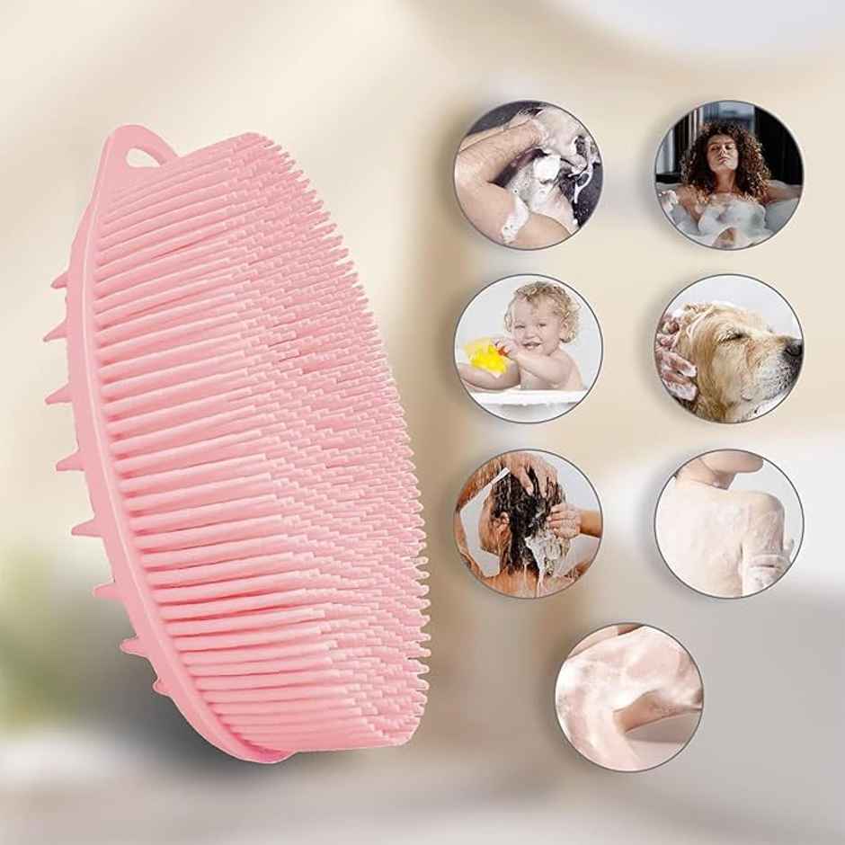 Beautiliss Silicone Bath Brush | Soft Body Wash Bathing Scrubber | Exfoliating Shower Brushes