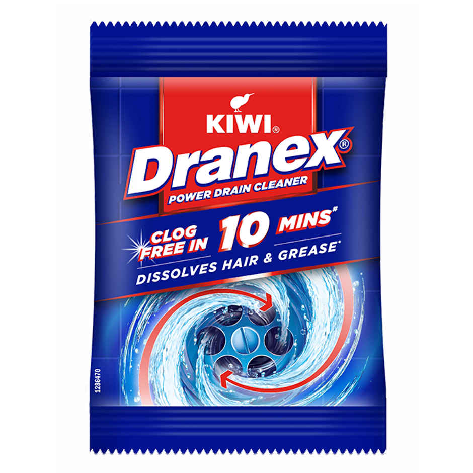Kiwi Dranex Drain Cleaner Powder  | Removes Clogs, Blockages In Just 10 Minutes