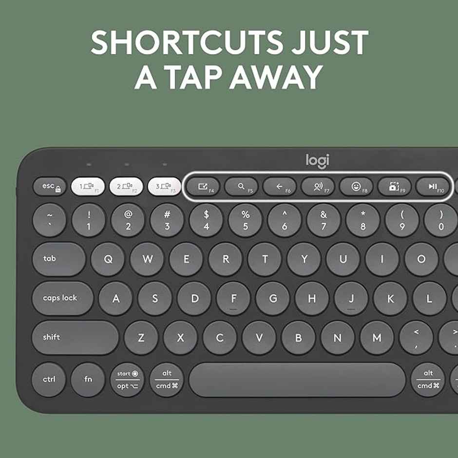 Logitech Pebble 2 Combo Wireless Keyboard And Mouse Quiet And Portable Tonal Graphite