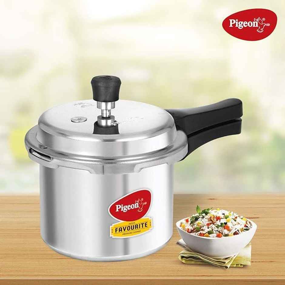 Pigeon Favorite 3L Aluminium Induction Base Outer Lid Pressure Cooker