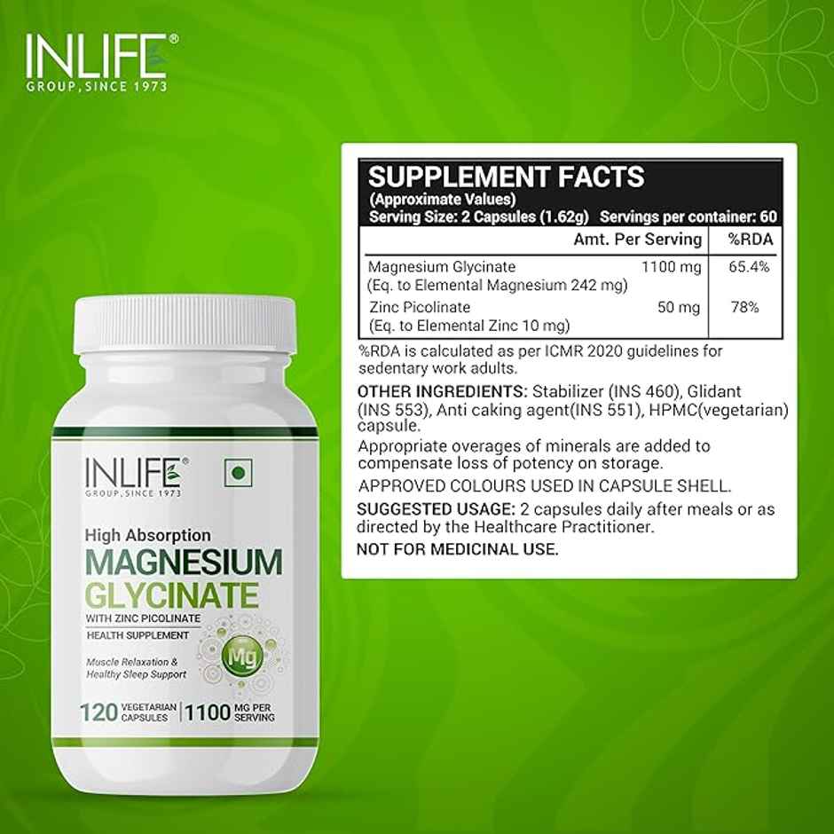 Inlife Magnesium Glycinate with Zinc Picolinate Capsule