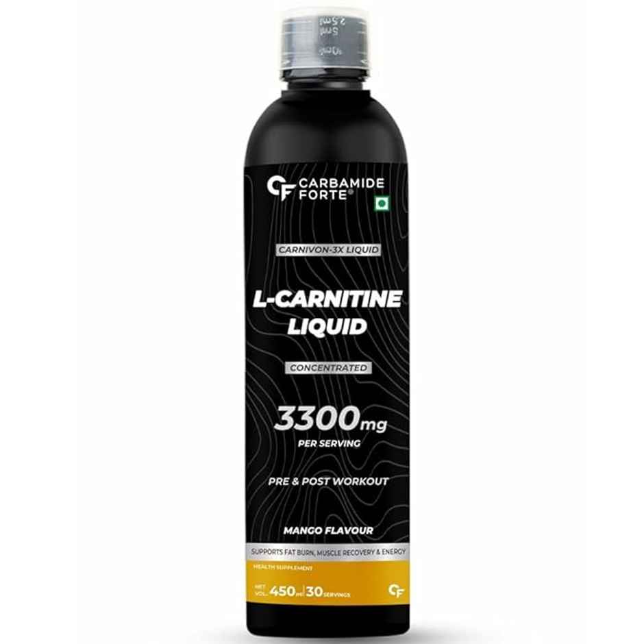 Carbamide Forte L Carnitine Liquid 3300mg Per Serving with Added Vitamins - Mango Flavour