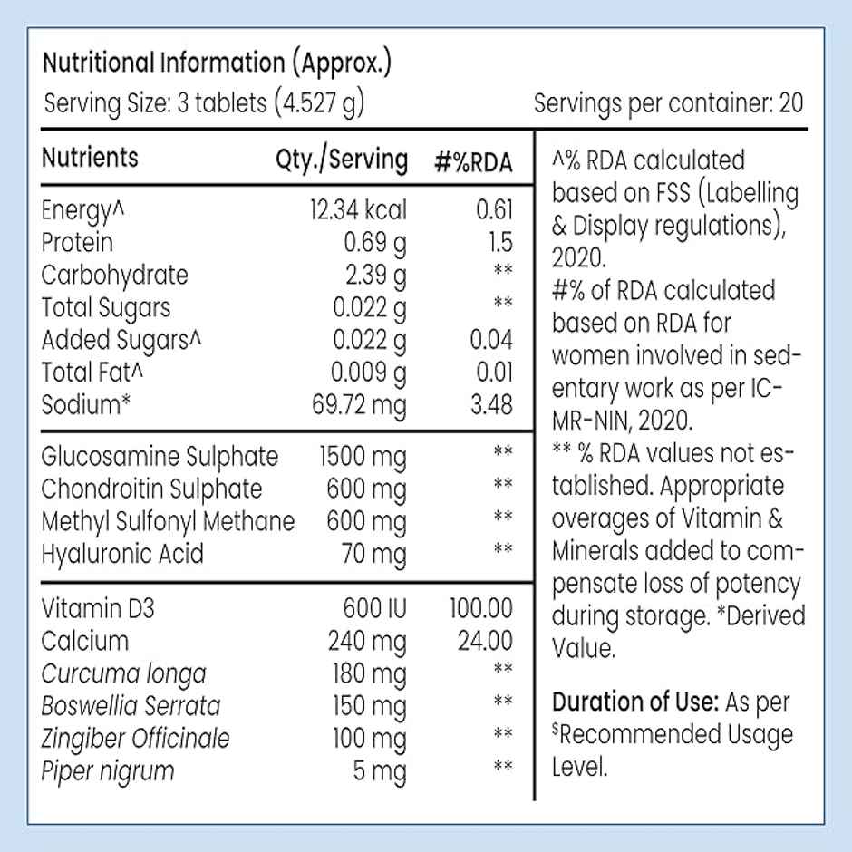 Tata 1mg Joint Support Advanced Tablet Pack Of 60 Tablets