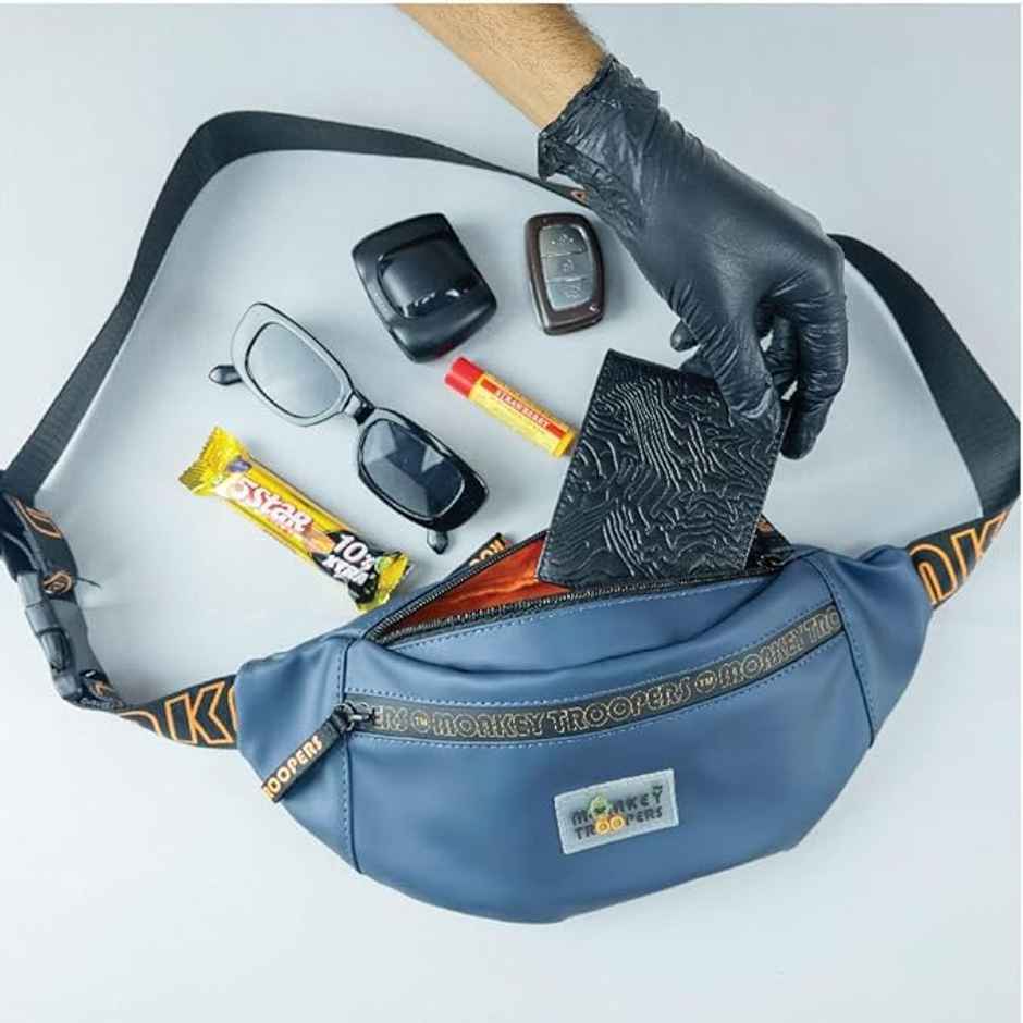 MONKEY TROOPERS Ghost Waist Bag - Sleek, Water-Resistant, Stylish Travel Crossbody | Navy