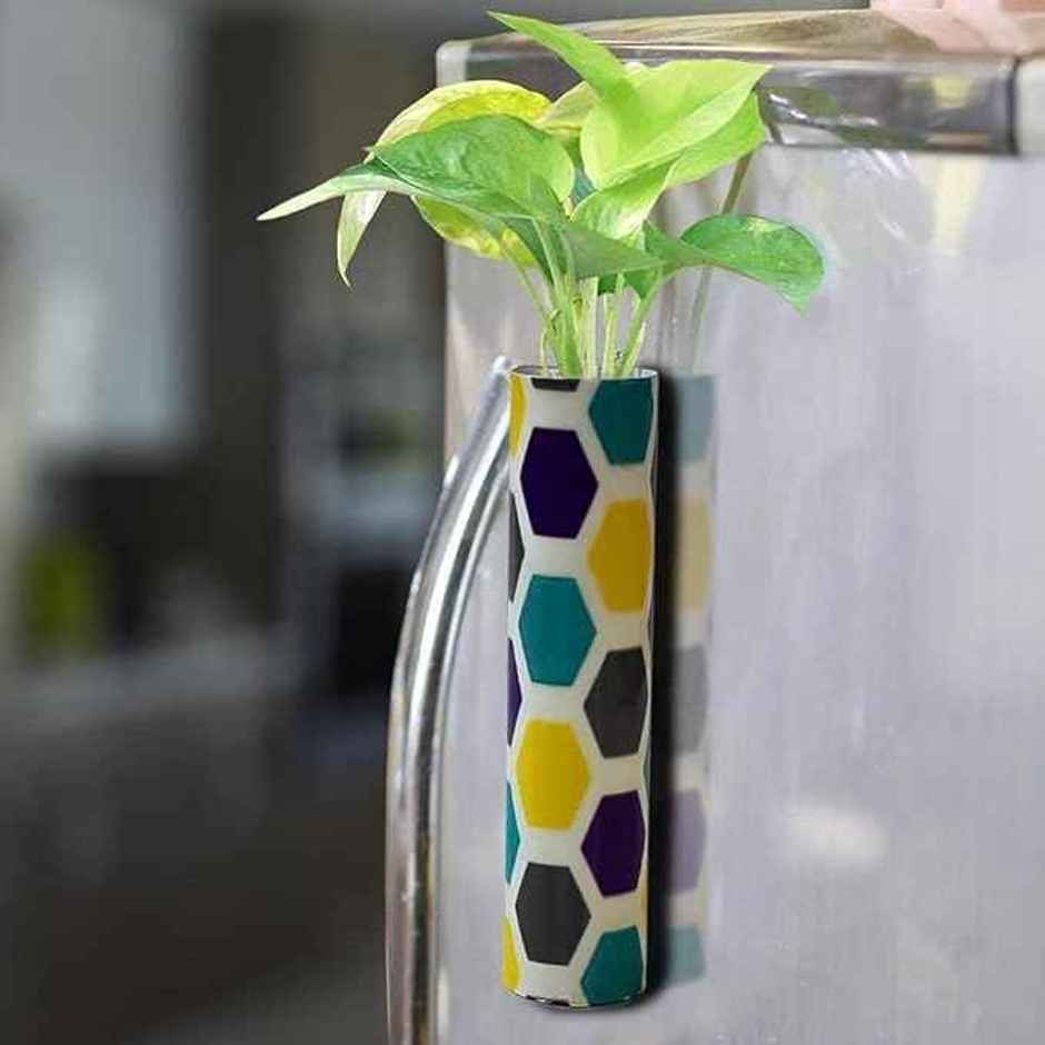 TrustBasket Bramble Magnetic Fridge Planter | Rust-Resistant Hydroponic Indoor Vase Pot