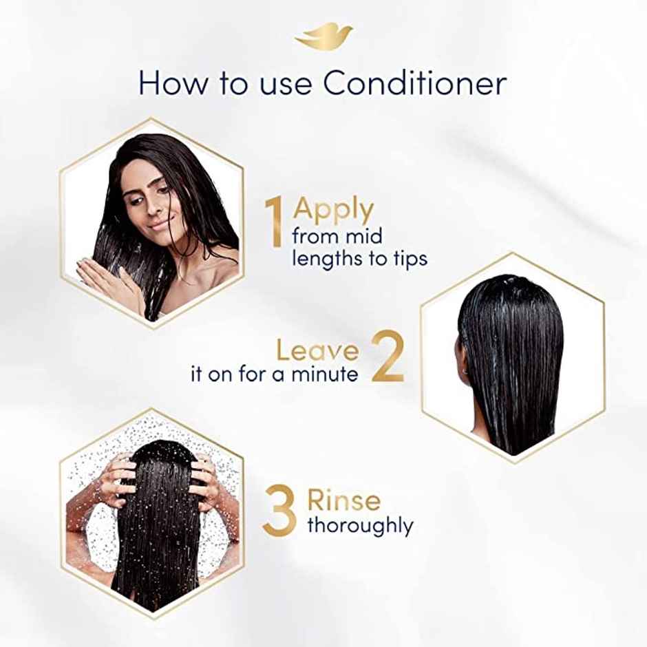 Dove Hair Therapy Breakage Repair Conditioner No Parabens & Dyes With Nutri-Lock Serum for Thicker Looking Hair