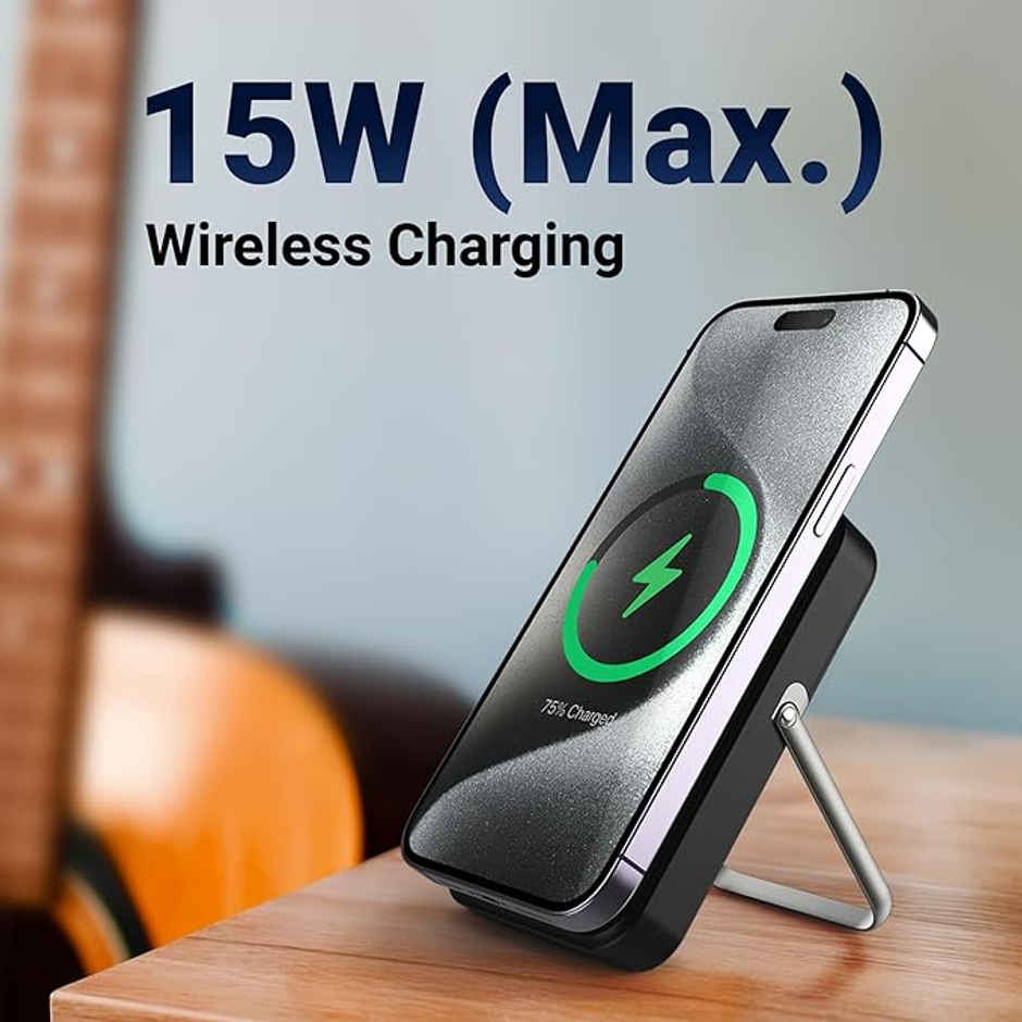 Zebronics MW67 10000mAh Wireless Power Bank, 22.5W Wired & 15W Wireless, Magsafe Compatible