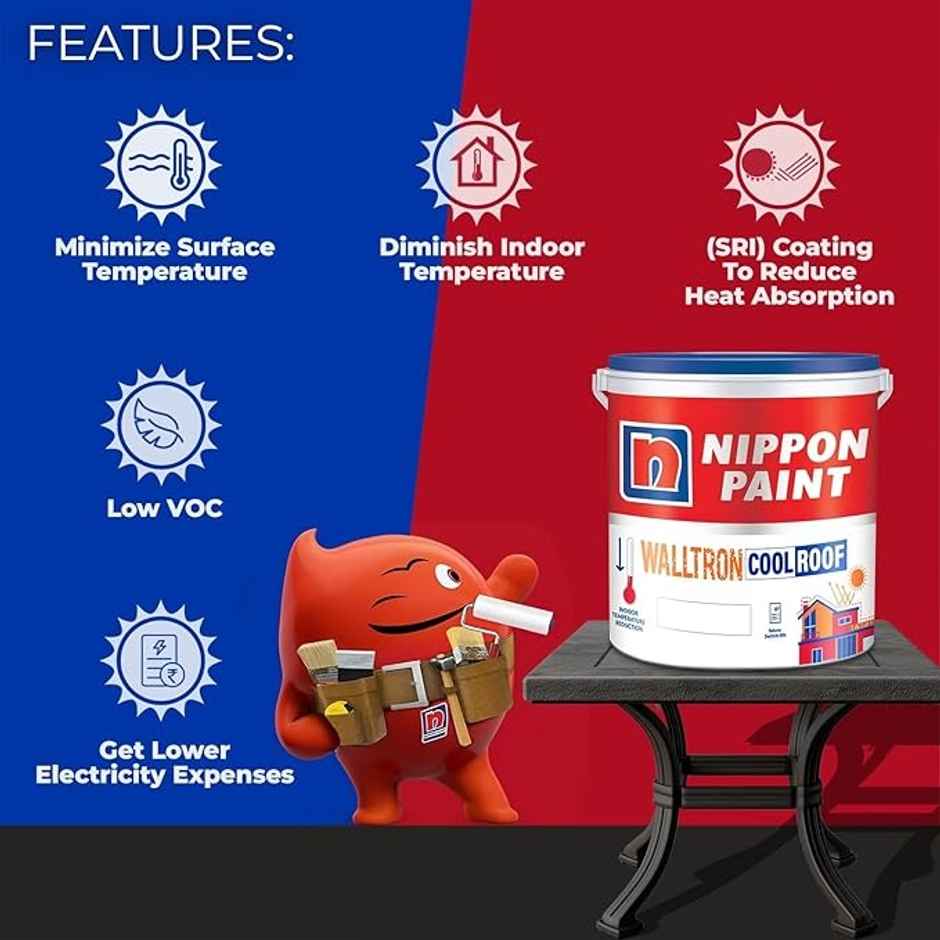 Nippon Paint Walltron Summer Cool Roof 5L | Solar Reflective & Heat Resistant