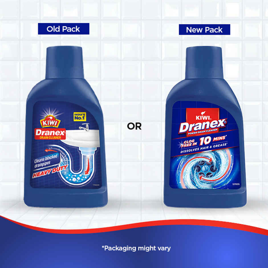 Kiwi Dranex Drain Cleaner Powder  | Removes Clogs, Blockages In Just 10 Minutes
