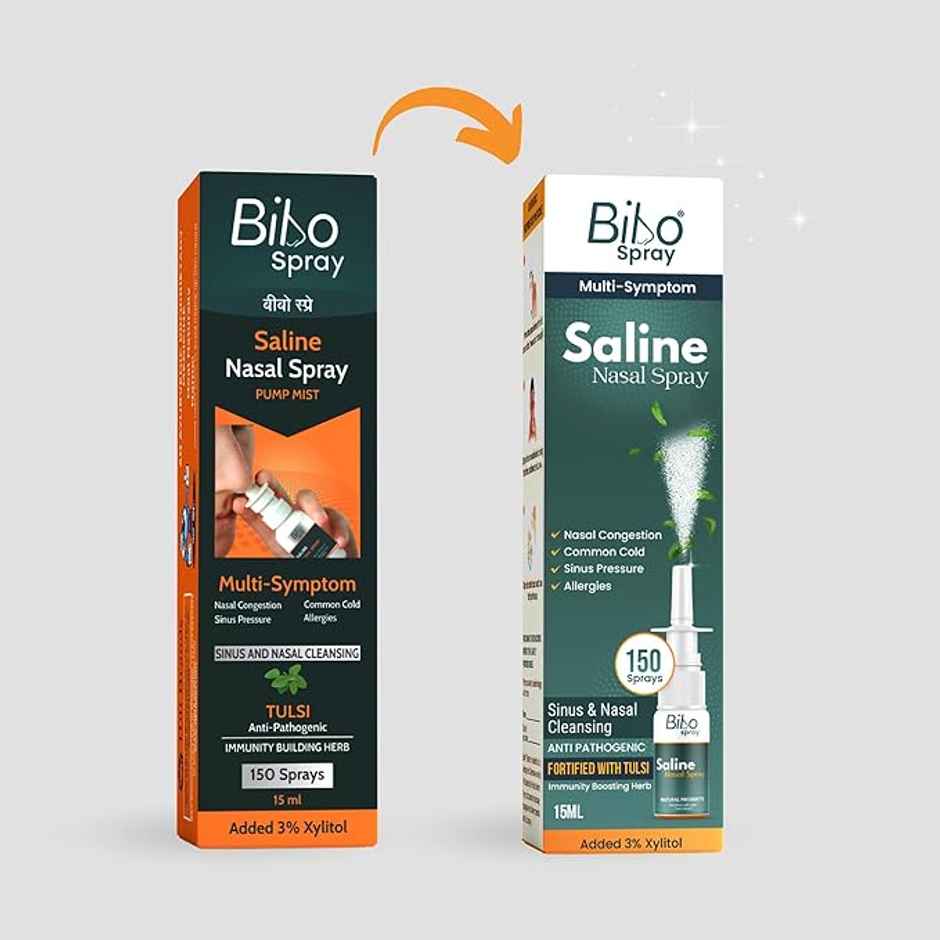 Bibo Multi Symptom Saline Nasal Spray With Tulsi Combo