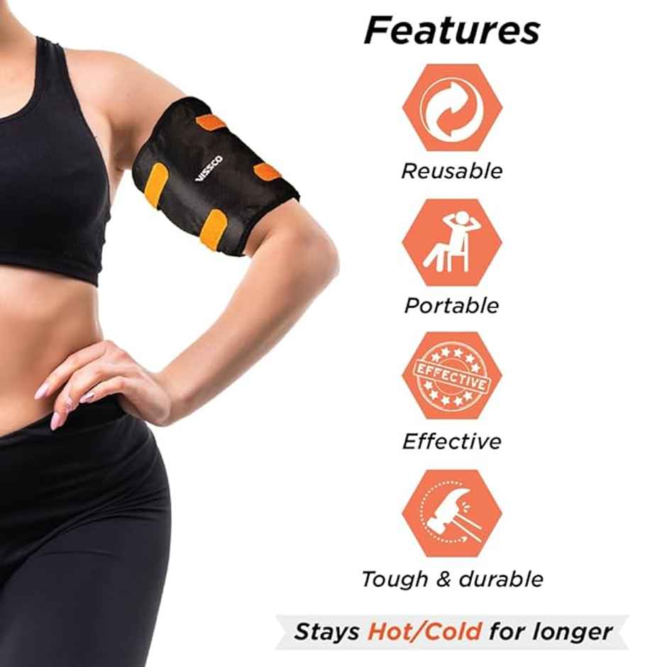 Vissco Flexi Hot & Cold Gel Pack Strap Black