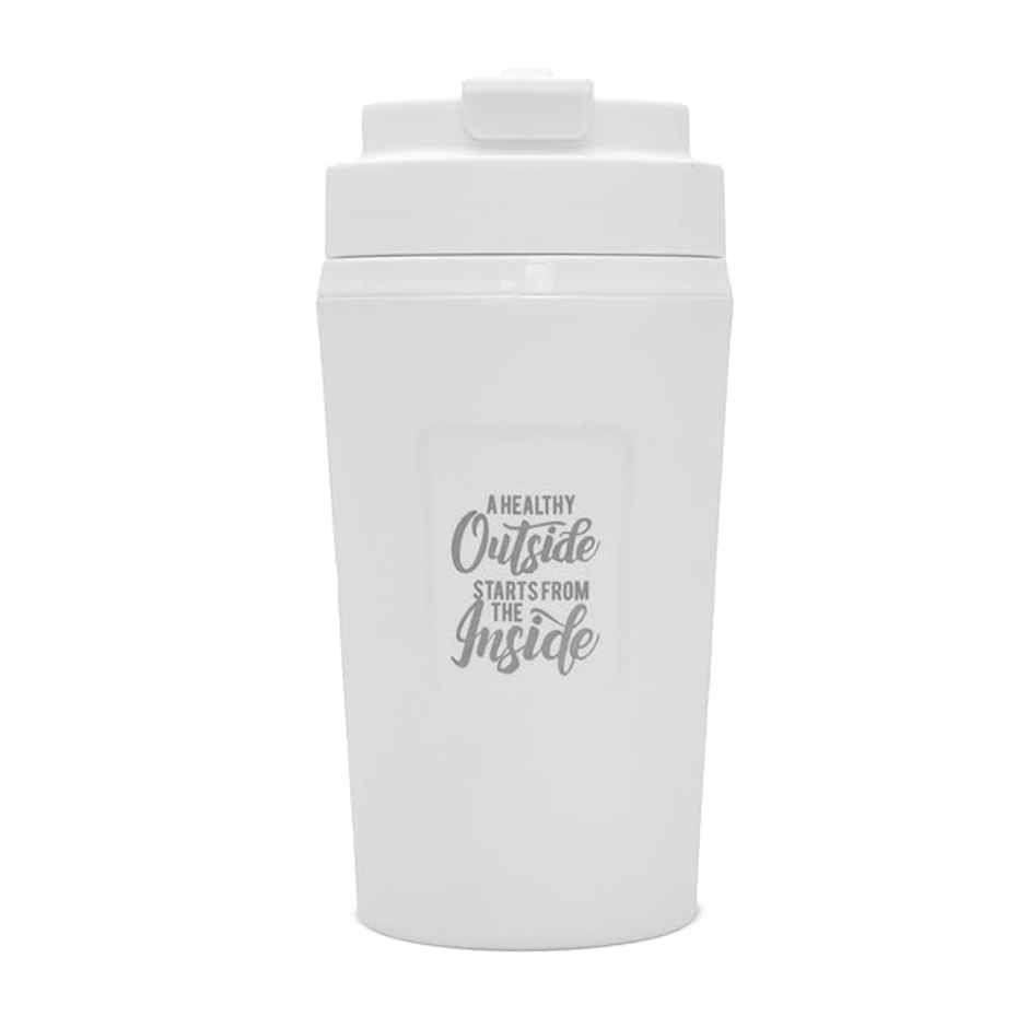 Jaypee ZIPSIP PU Insulated Stainless Steel Coffee Tumbler | Hot & Cold | White | 385 ml