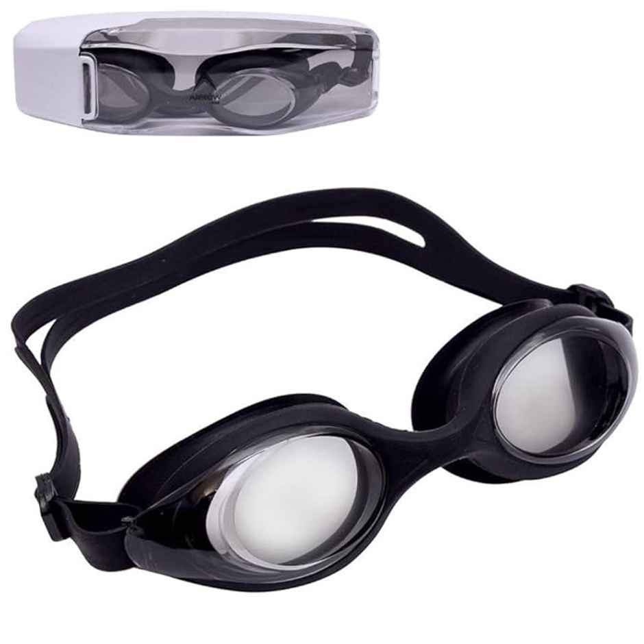 Arrowmax Swimming Goggles Silicone Strap-Black