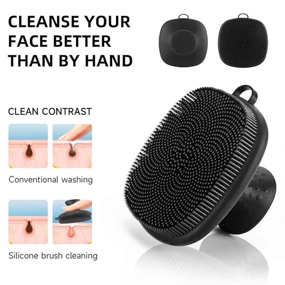 Beautiliss Silicone Face Scrubber For Soft Exfoliating Cleansing And Massaging Tool