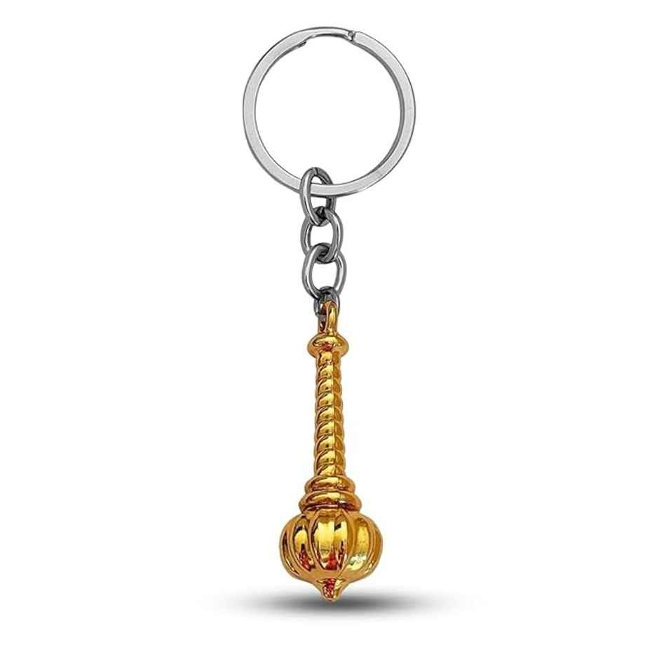 Samsidhi Pooja Bajrangbali Hanuman Ji Gada Metal Keychain