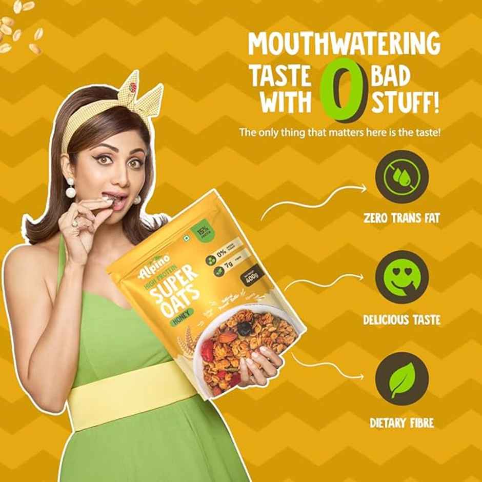 Alpino High Protein Super Rolled Oats Honey