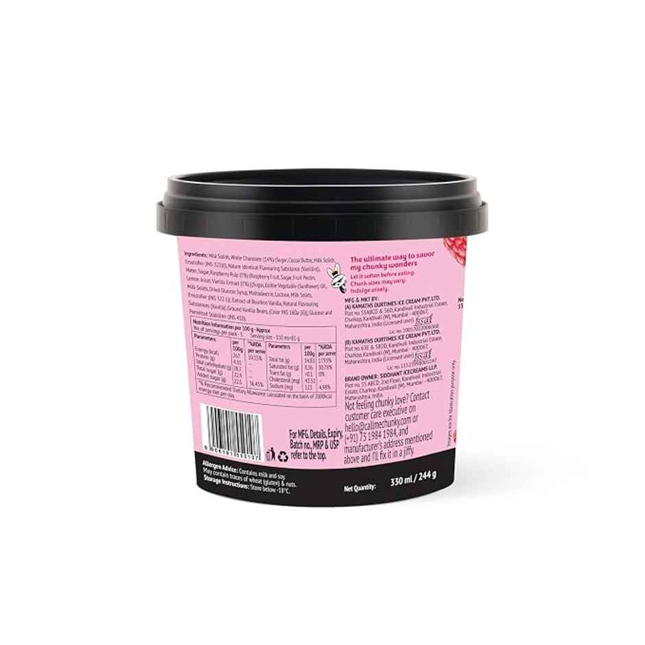 Call Me Chunky Raspy Choco White Ice Cream Mini Tub