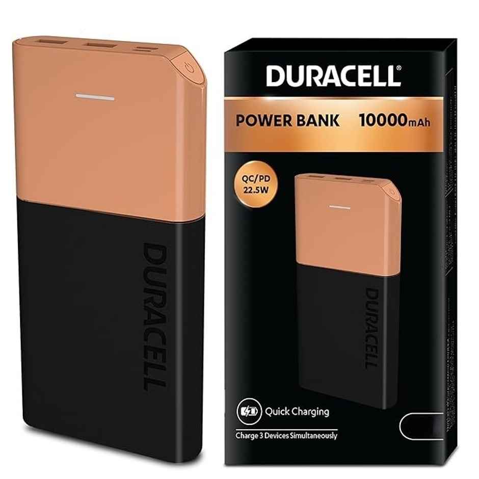 Duracell 10000 mAh Power Bank - Black