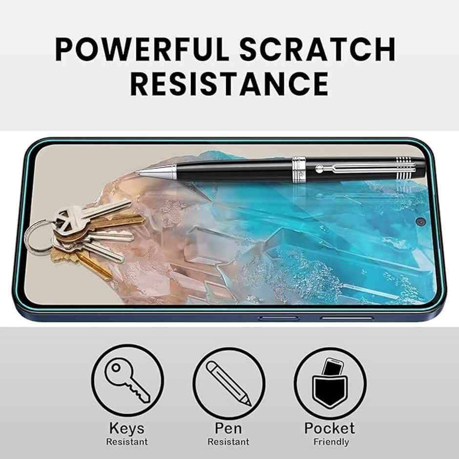 Techvor Tempered Glass for Samsung Galaxy A35 5G & A55 5G With Easy Installation Kit for Smartphone