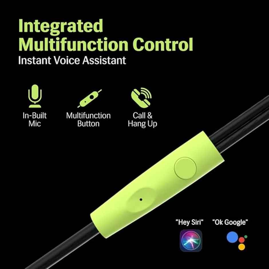Lava Probuds E1c in ear earphone | 12mm Bass Boosted Copper Driver | C Type Jack | Black