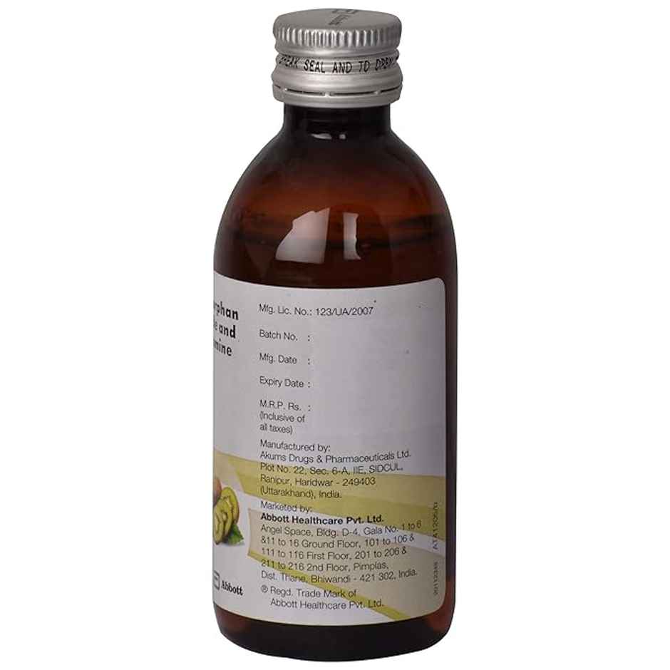 Tossex DMR Kiwi Flavour Sugar Free Cough Syrup 