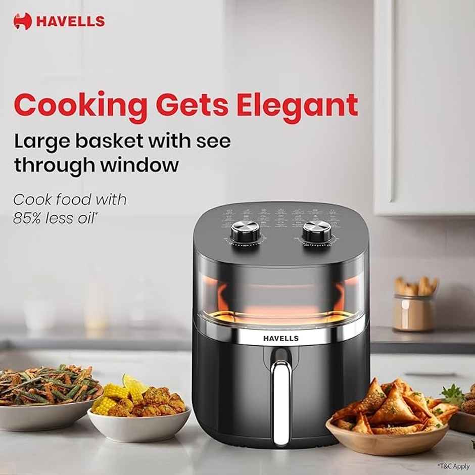 Havells Prolife Stellar Chef Air Fryer 5.5 Ltr | See Through Window
