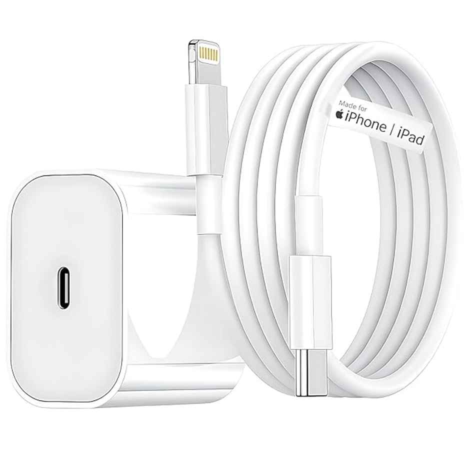 Sounce iPhone 20W Charger Adapter | Fast Charging USB C to Lightning Cable, White
