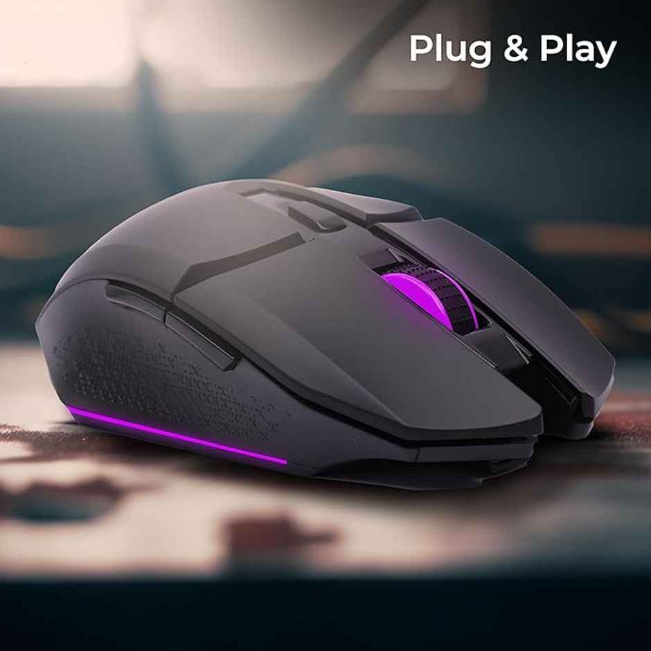 Zebronics Shark Lite Gaming Mouse, 4600Dpi, Comfortable & Ergonomic, Rgb Lights, 6 Buttons