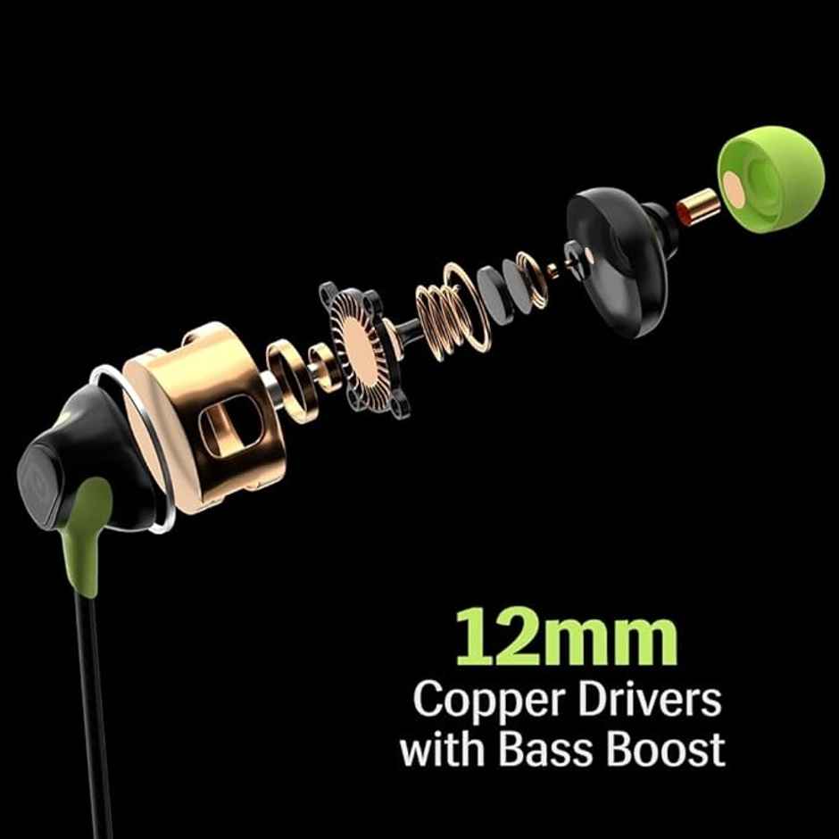 Lava Probuds E1c in ear earphone | 12mm Bass Boosted Copper Driver | C Type Jack | Black