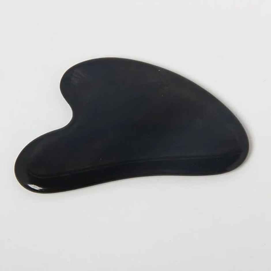 Bronson Professional Black Obsidian Gua Sha Face Massage Tool For Face and Neck Glowing Skin