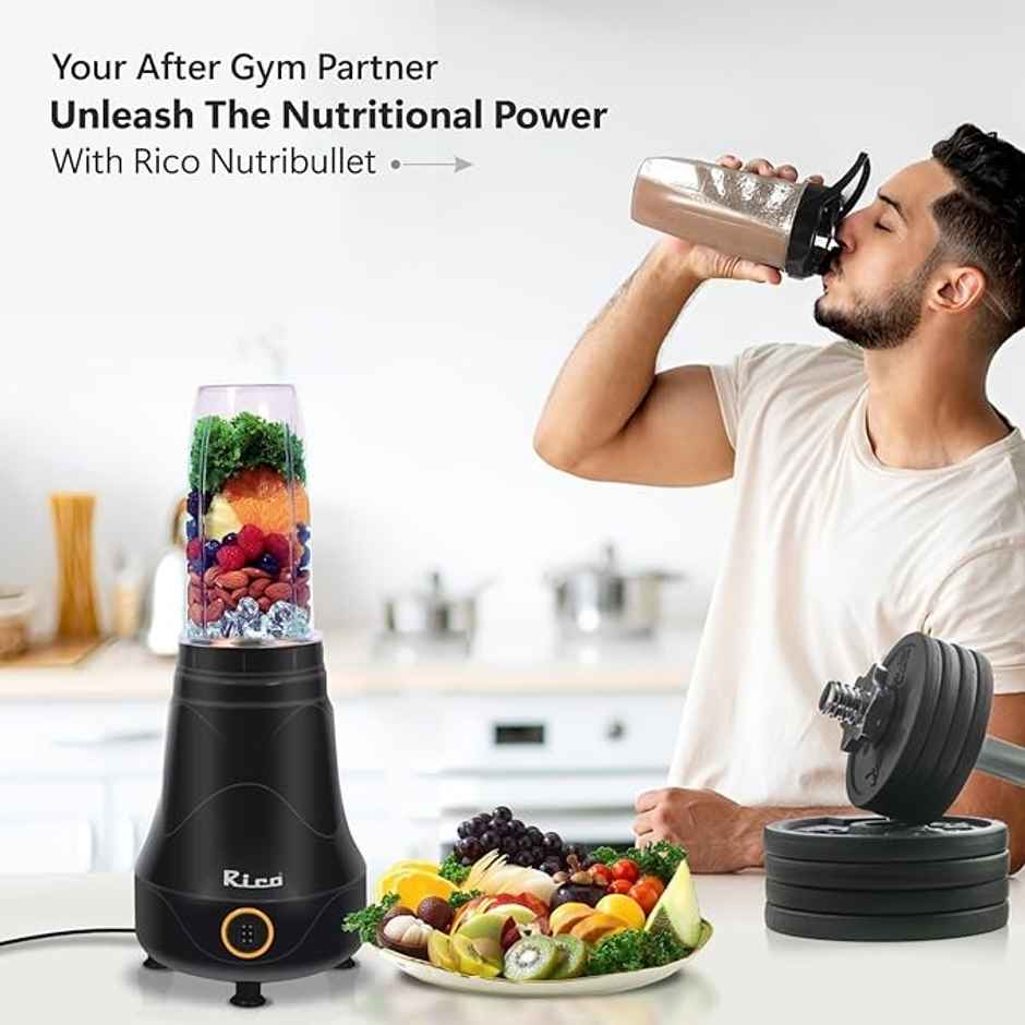 Rico 400 W Blender made with Japanese Technology for Smoothie & Juices| 5 Unbreakable Jar | 3 Blade