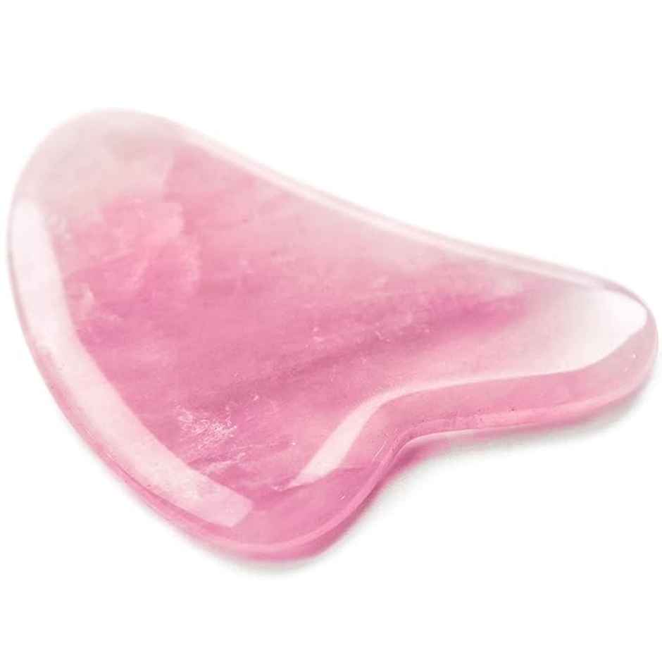 Bronson Professional Rose Quartz Gua Sha Face Massage Tool For Face and Neck Glowing Skin