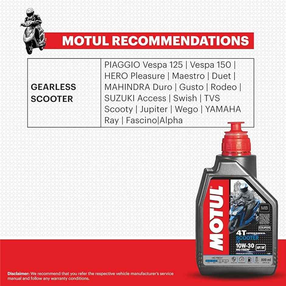 Motul Scooter LE 10W30 Engine Oil | 800 ml