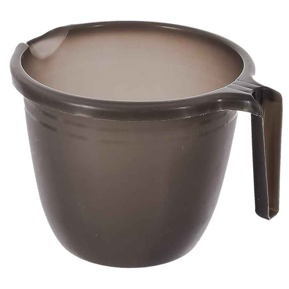 Kuber Industries Pack of 2 Plastic Bathroom Mug|Size 14 x 14 x 12 CM|1 L (Black)