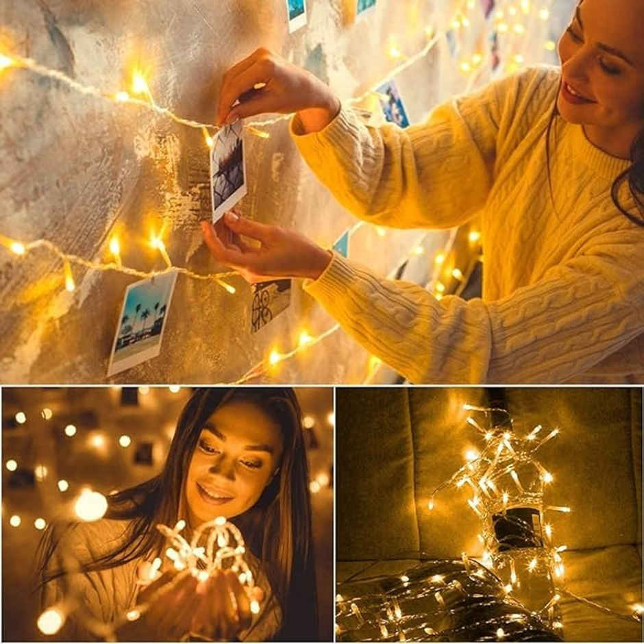 Desidiya Pixel Led String Lights | Warm White | Dynamic and Versatile For All Occasions | 22 m