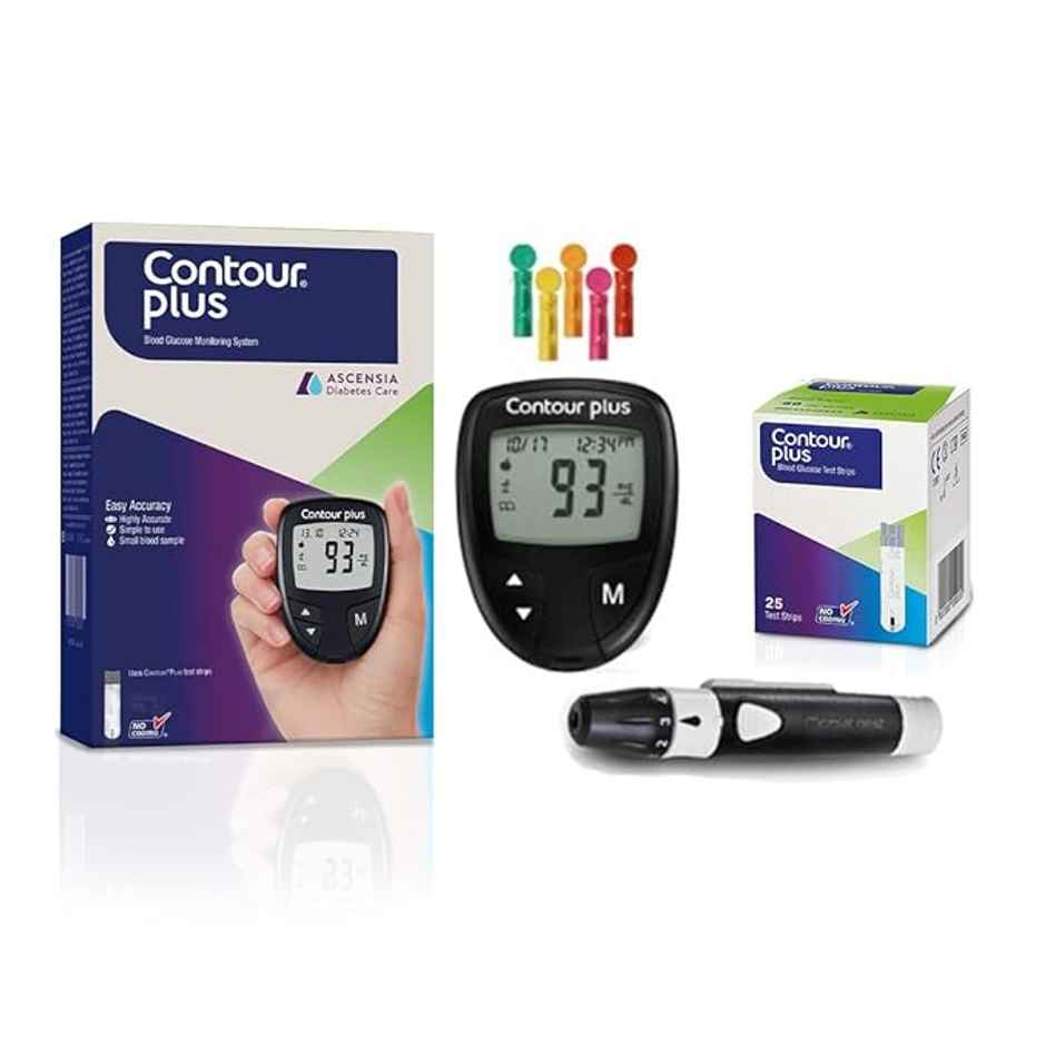 Contour Plus Blood Glucometer with 25 Test Strip