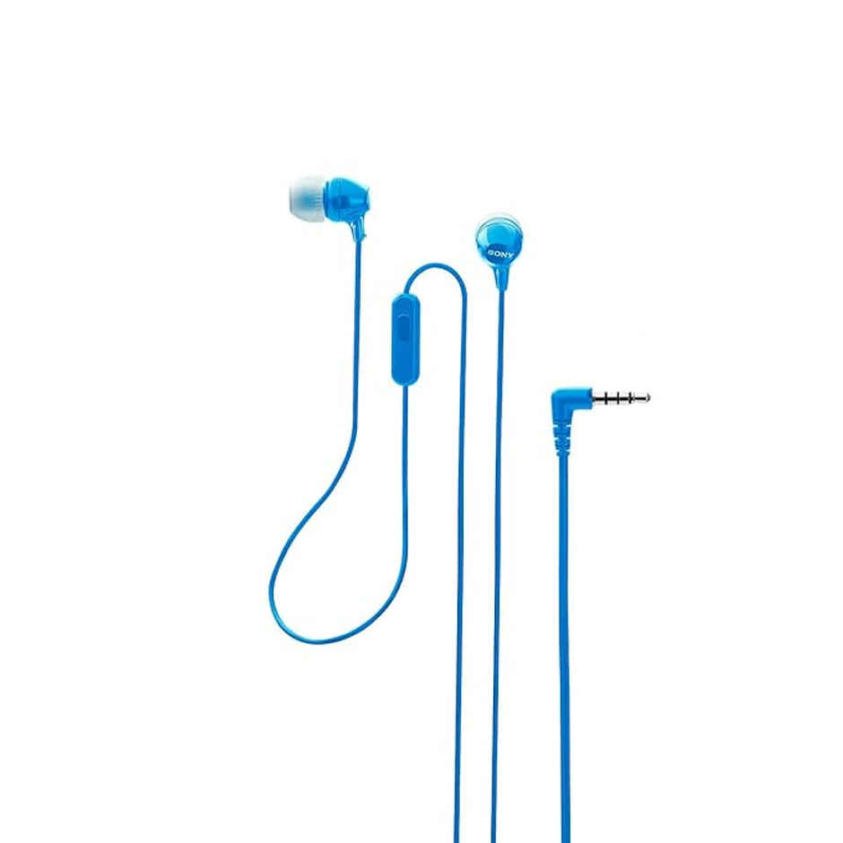 Sony MDR-EX14AP Wired In-Ear Earphones with Mic | Calls | Blue