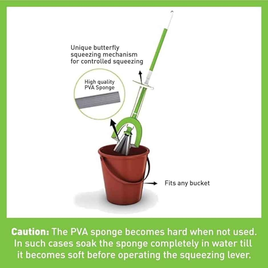 Scotch-Brite Butterfly Mop - with Butterfly Squeezing Mechanism | Comes with 1 Additional Refill