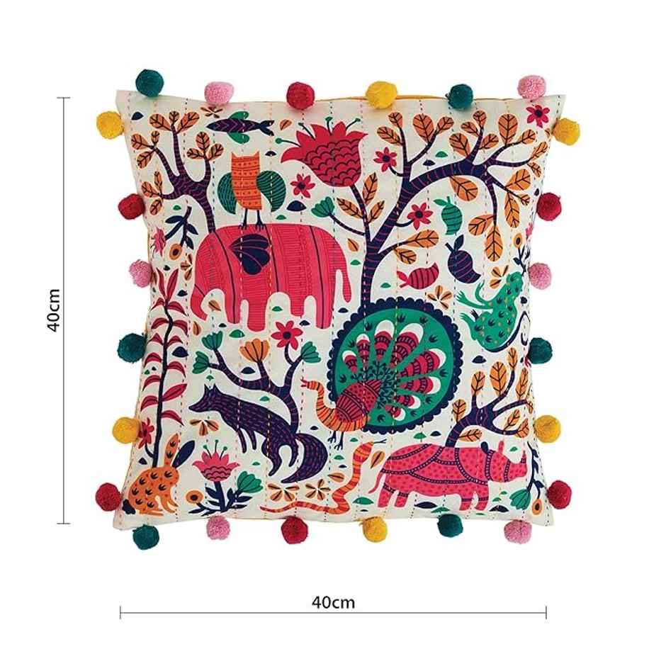 Chumbak Sundarbans 16 Inch Gondh Cushion Cover