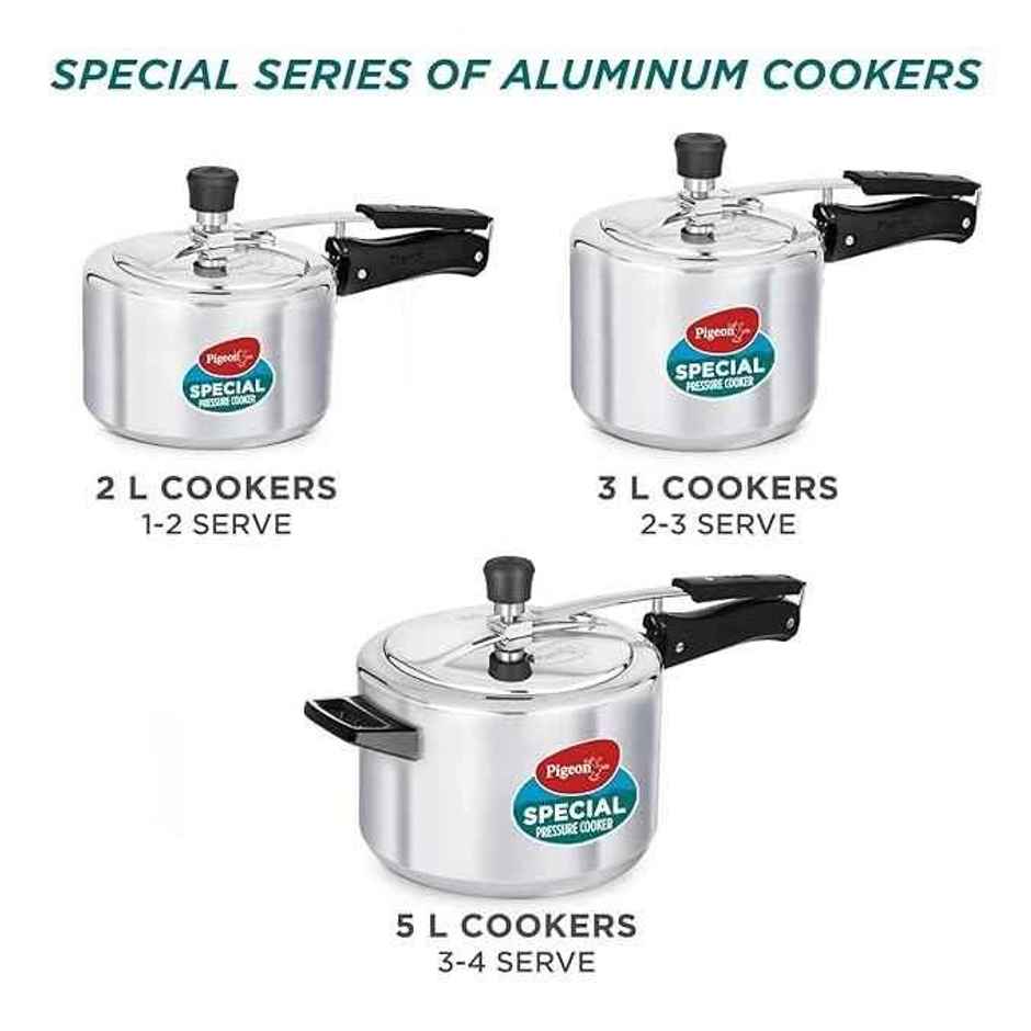 Pigeon Special 3L Aluminium Induction Base Inner Lid Pressure Cooker