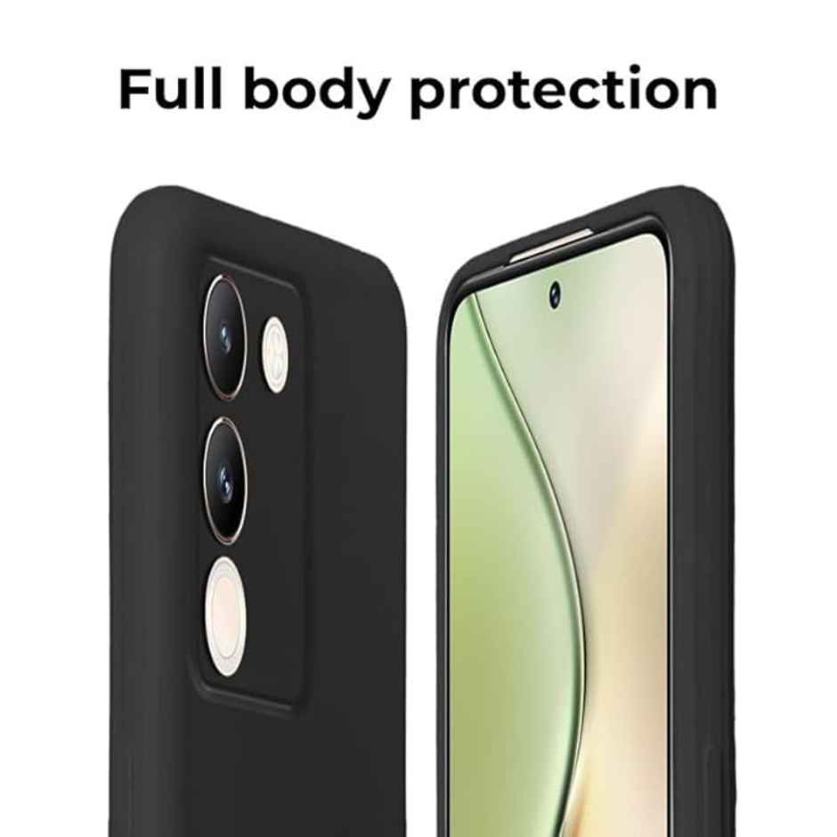 Kwine Case Vivo Y200 5G Back Cover - Black Bordered Transparent Case