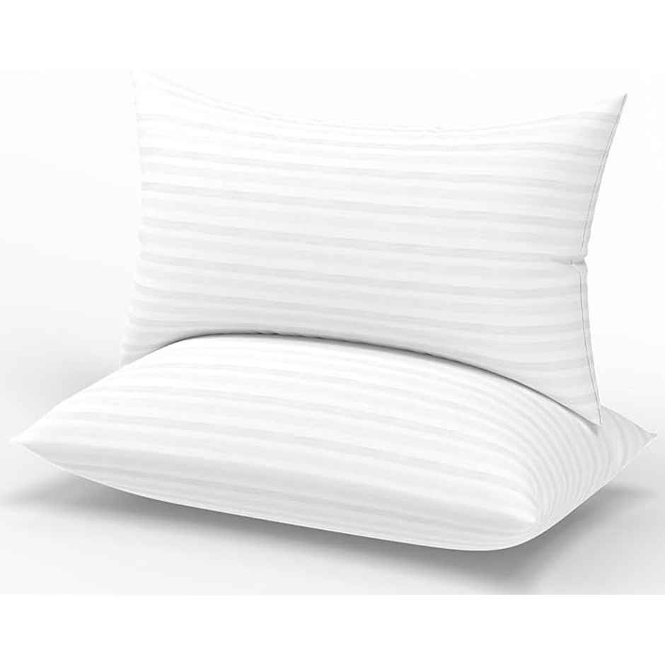 Hosta Homes Ultra Soft Microfiber Filled Cotton Pillows | 17 x 27 inch | Pack of 2
