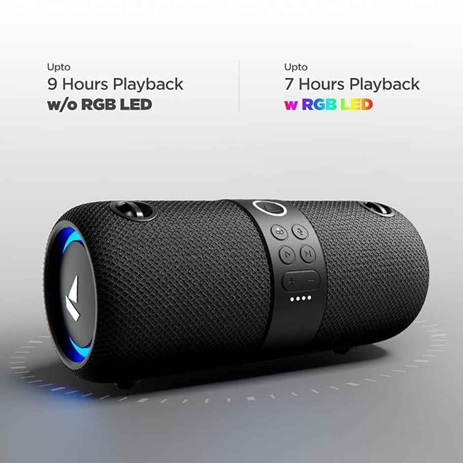 boAt Stone 1200 14W Bluetooth Speaker with Upto 9 Hours Battery, RGB LEDs, IPX7(Black)
