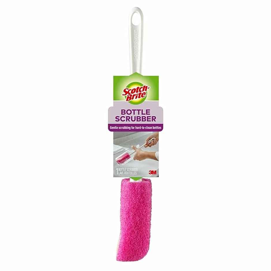 Scotch-Brite Plastic Bottle Cleaner Brush | Pink and White