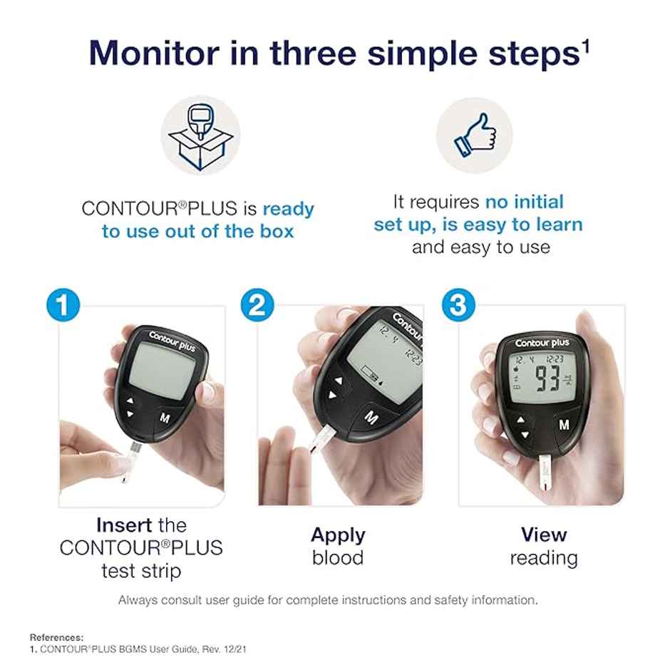 Contour Plus Blood Glucometer with 25 Test Strip