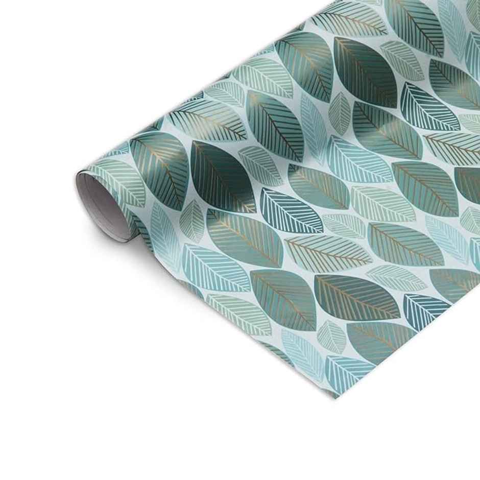 Itsy Bitsy Gift Wrapping Paper | Fleur Trellis Aqua Rhythm | 27.75 x 19.29 Inch | 1 Roll 5 Sheets